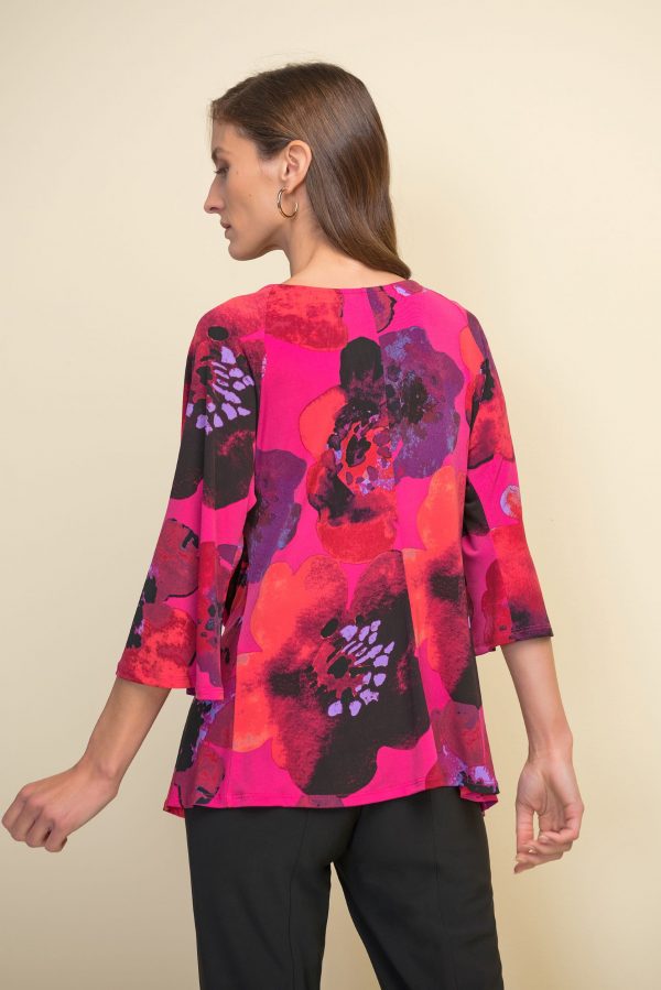 Joseph Ribkoff pink floral tunic - Image 2