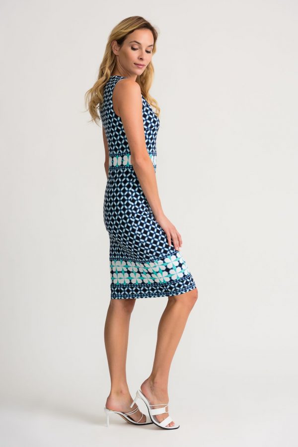 Joseph Ribkoff Blue Print Dress - Image 2