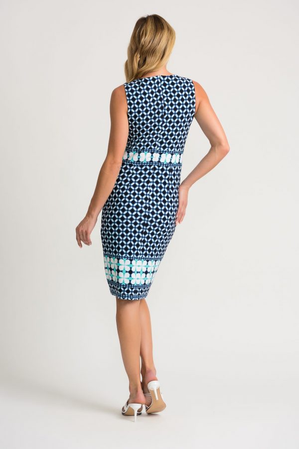 Joseph Ribkoff Blue Print Dress - Image 3