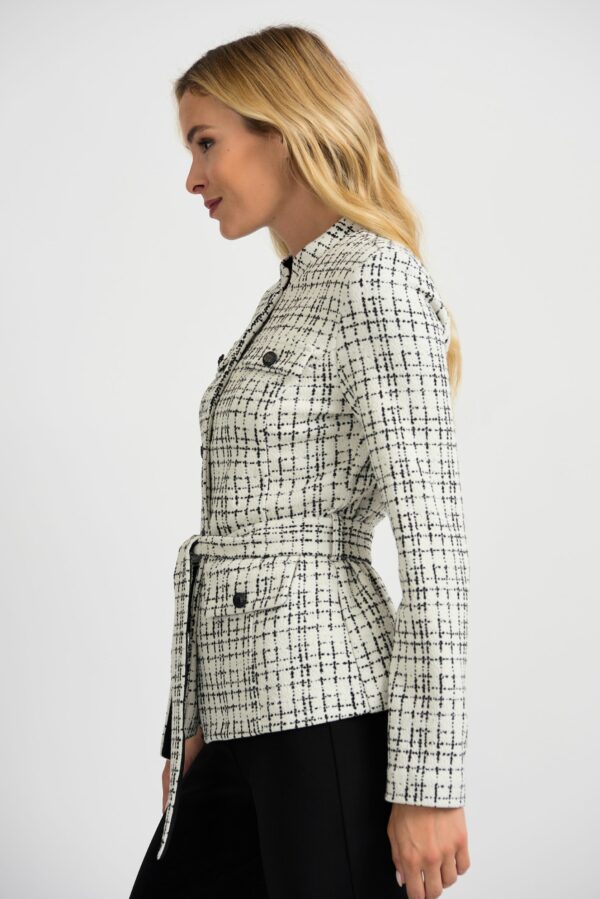 Joseph Ribkoff White/Black Jacket 201388 - Image 3