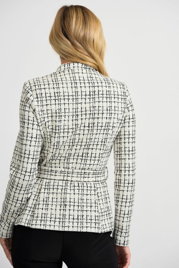 Joseph Ribkoff White/Black Jacket 201388 - Image 4