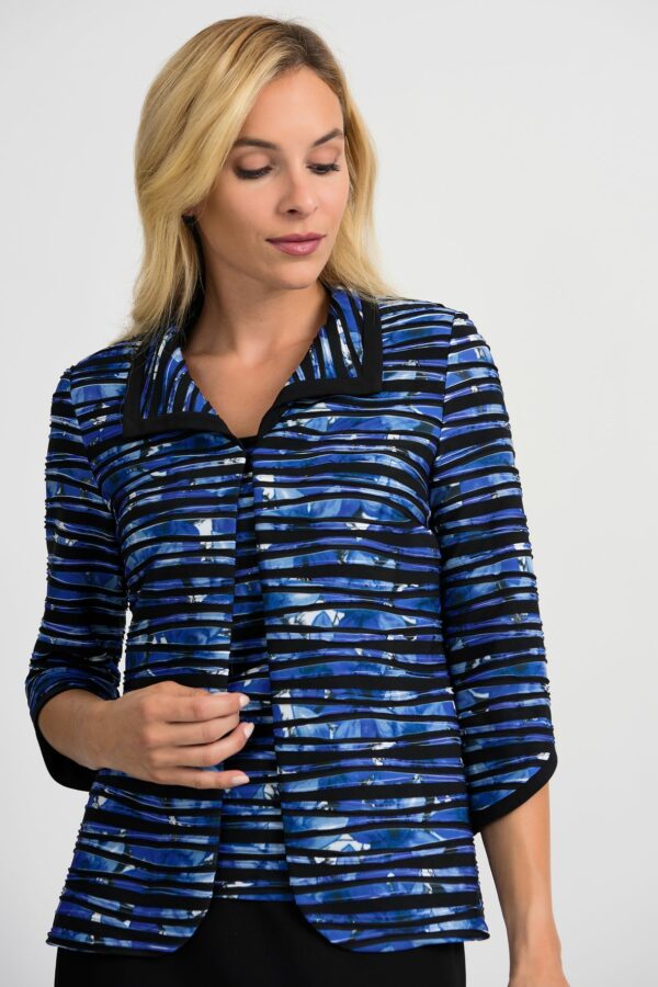 Joseph Ribkoff Blue/Black Jacket 201479 - Image 2