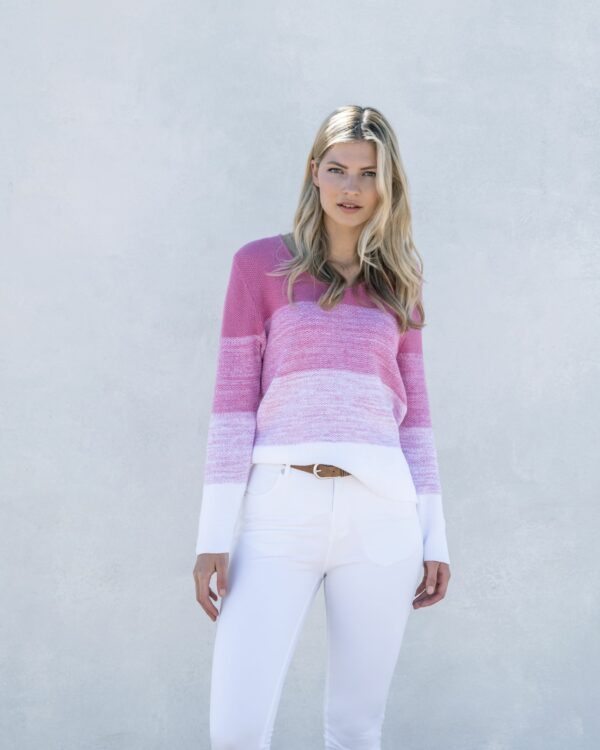 Marble V neck sweater 6563