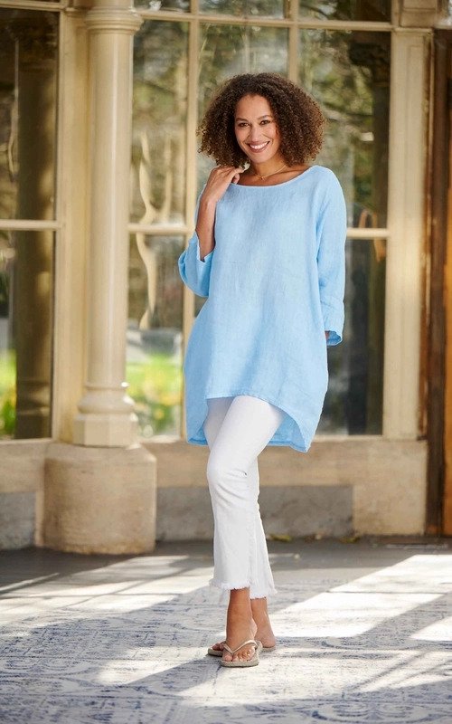 Luella soft blue tunic - Slate Clothing